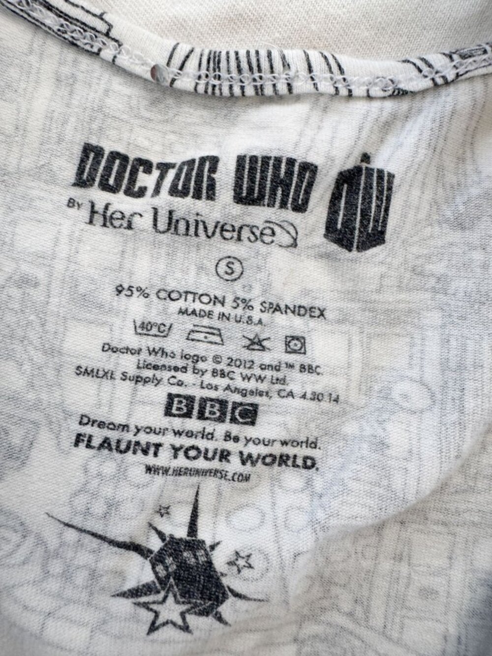 Her Universe Doctor Who Bad Guys Villains Skater Dress Off-White Mini - Picture 6 of 7